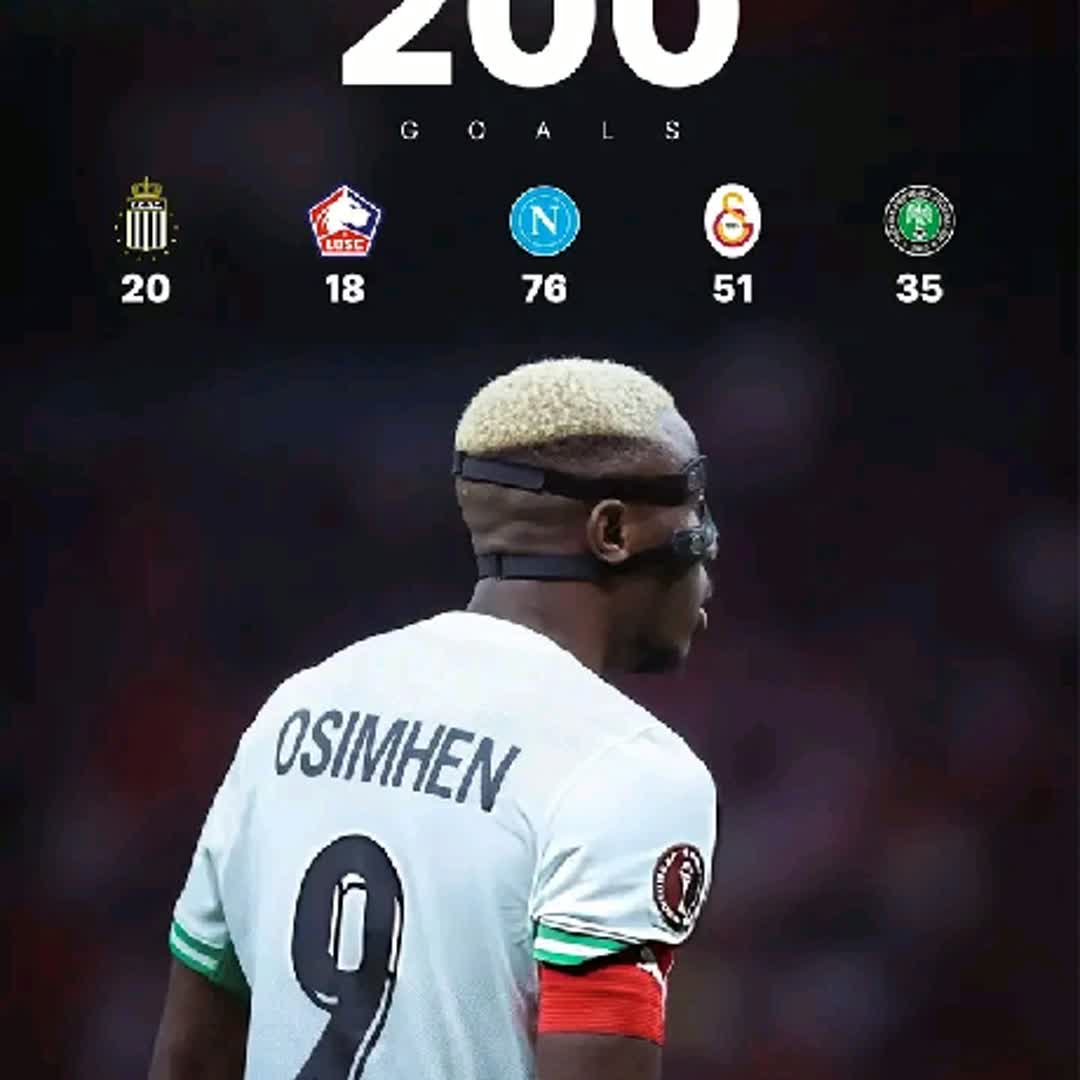 Post by Ogidi Kelvin: Victor Osimhen enters the 200-goal club 👑⚽ #buzzer #viral #fyp #sports #Daily #buzzer_fan_official #football #foryou