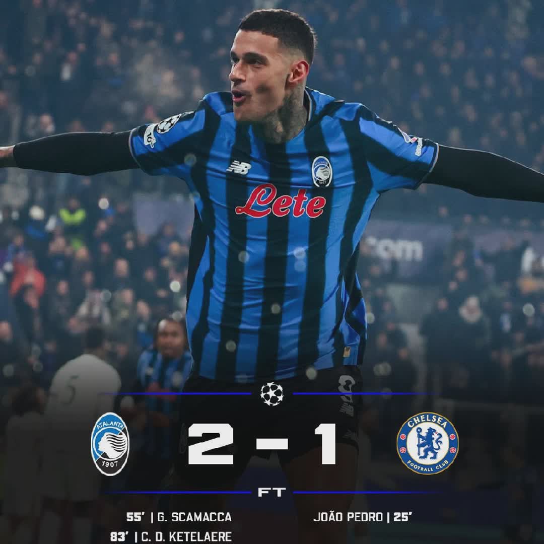 Post by Umu Jammal: Atalanta beat Chelsea! ⚫️🔵 Who’s your Man of the Match? @hackettobey7 @satishsaroj @razakare1...