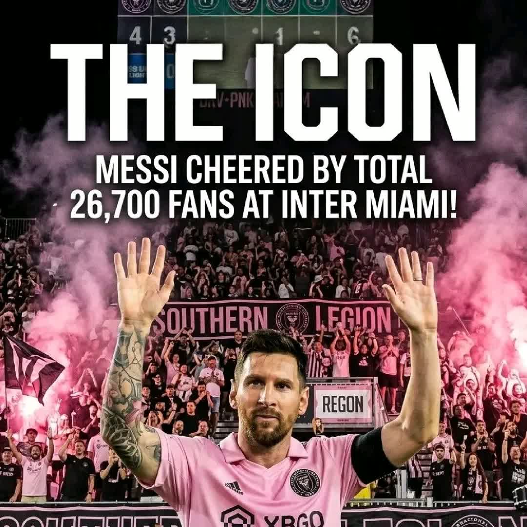 Post by Polo King: 🚨🇺🇸⚽ 𝐌𝐄𝐒𝐒𝐈 𝐌𝐎𝐌𝐄𝐍𝐓 𝐈𝐍 𝐌𝐈𝐀𝐌𝐈! 🤩🔥 At the brand-new Inter Miami Stadium opening, over 26,700 fans...