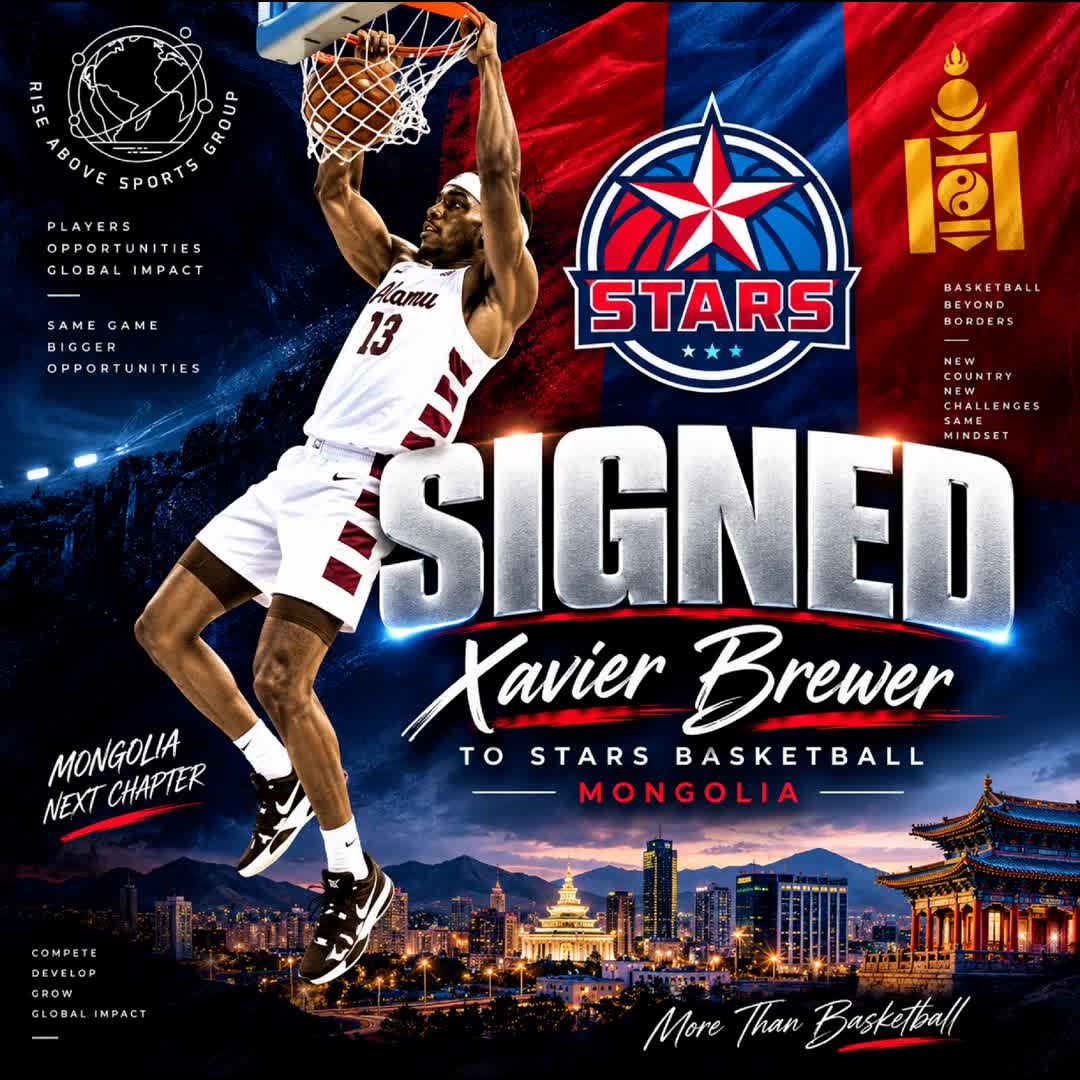 Post by Rise Above: OFFICIAL SIGNING | MONGOLIA 🇲🇳 🚨 Rise Above Sports Group is proud to announce that Xavier Brewer @_zaybrew has...