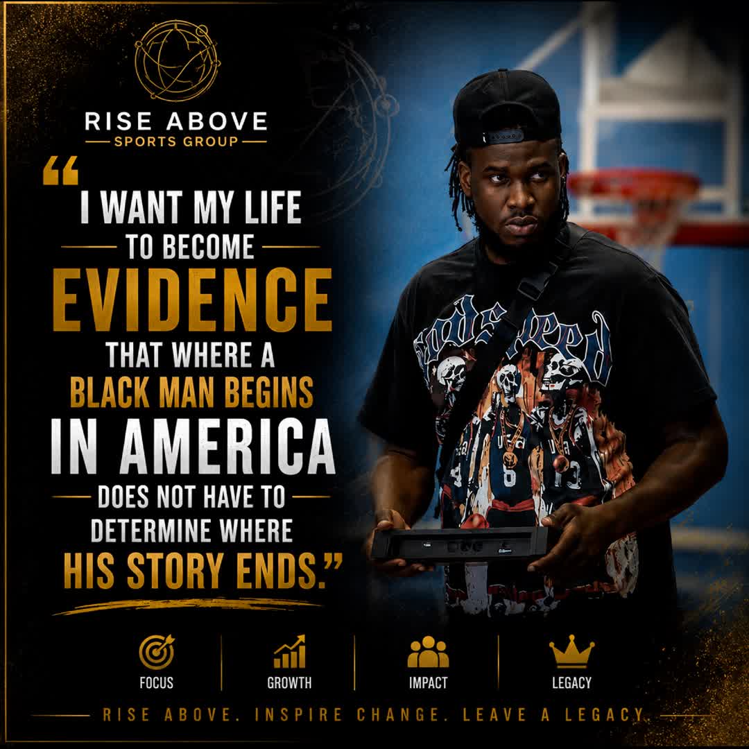 Post by Rise Above: Where you start doesn’t determine where you finish. 💯 As a Black man in America, I want my life to be evidence that...