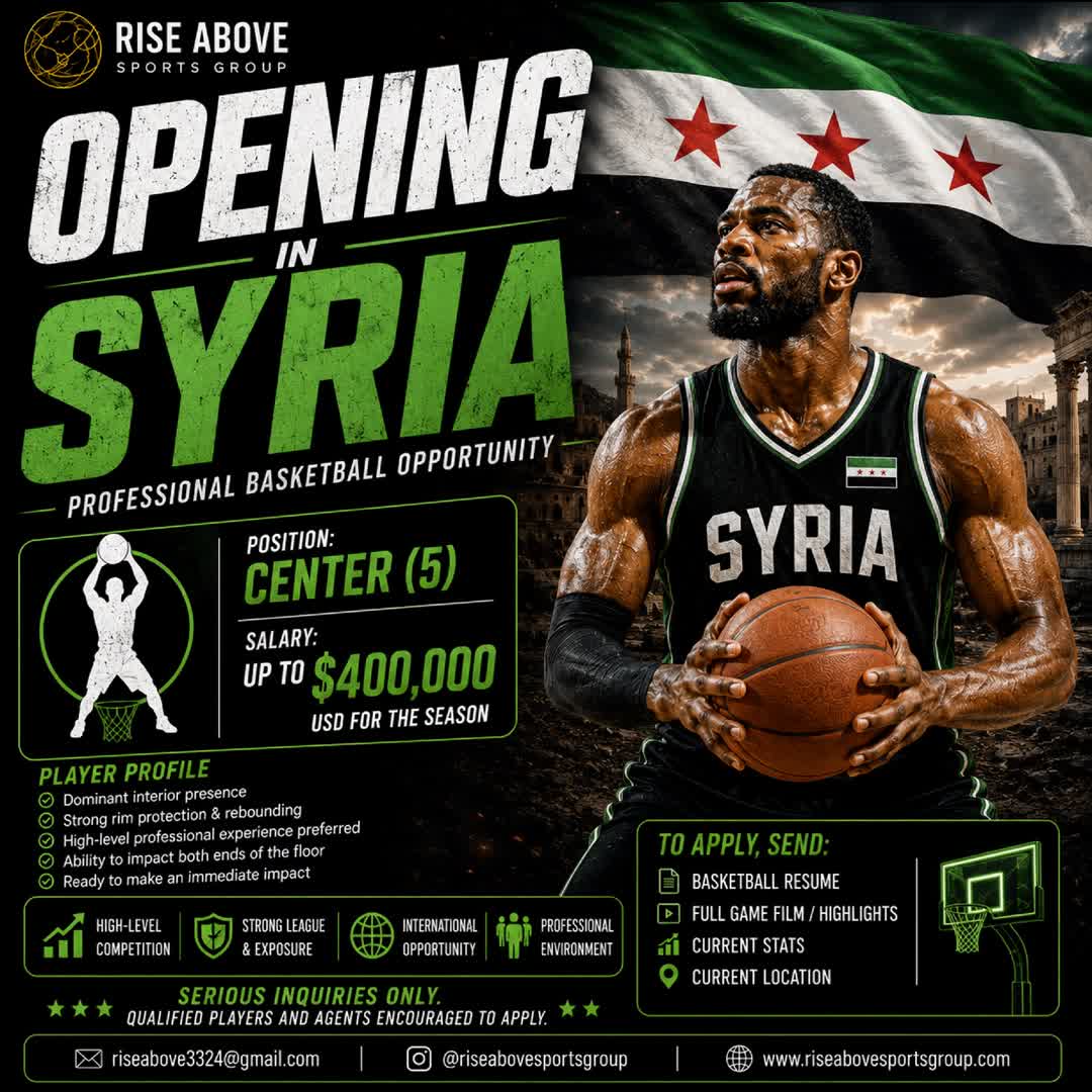 Post by Rise Above: 🏀 HUGE PRO BASKETBALL OPENING! Looking for a HIGH-LEVEL CENTER (5) ready for a major professional opportunity in...