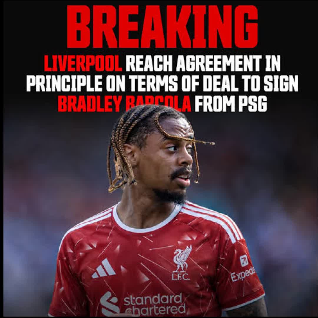 Post by Ahsan Jabbar: Liverpool have signed France forward Bradley Barcola from European champions Paris ‌St Germain on a long-term...
