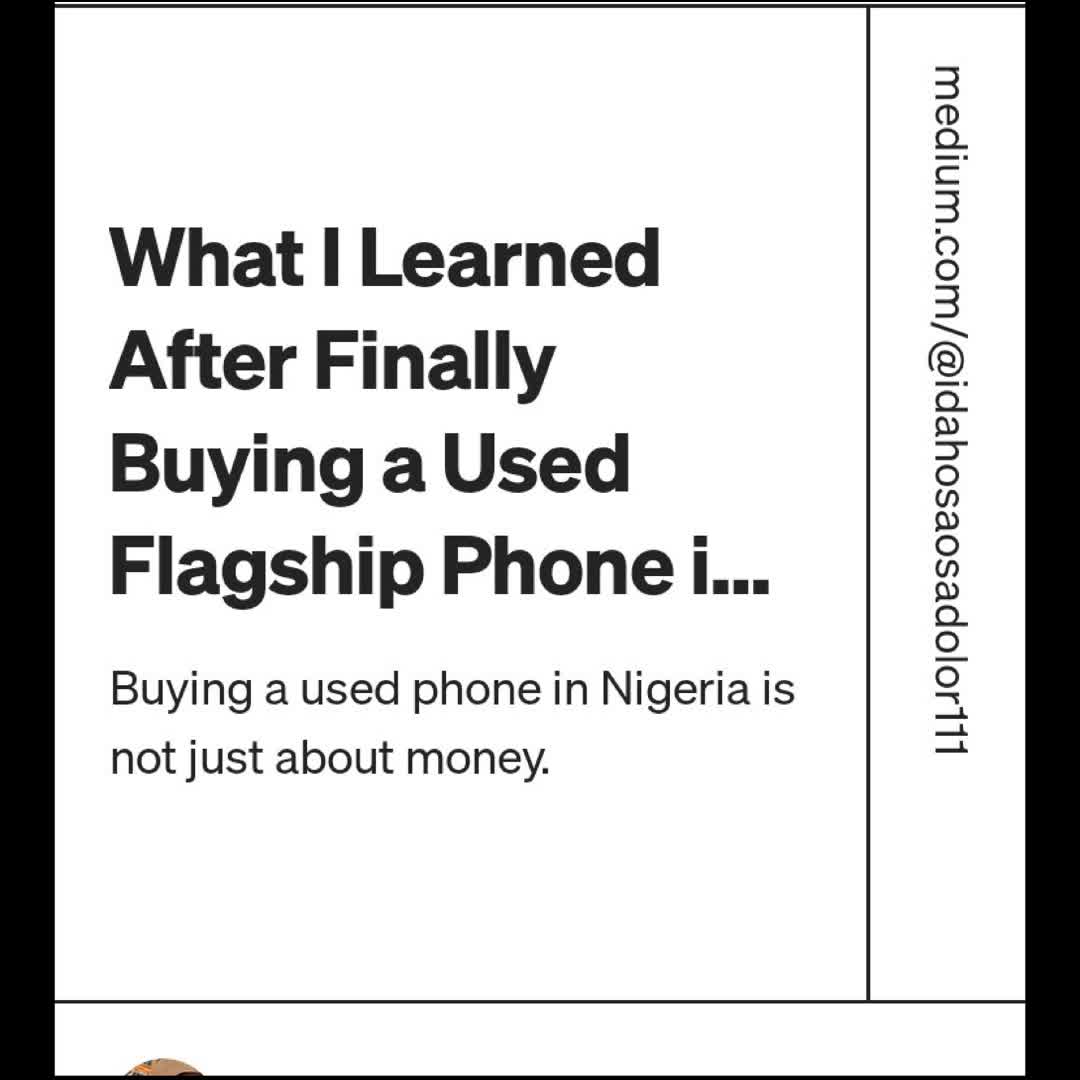 Post by Osadolor Idahosa: Must read 📚