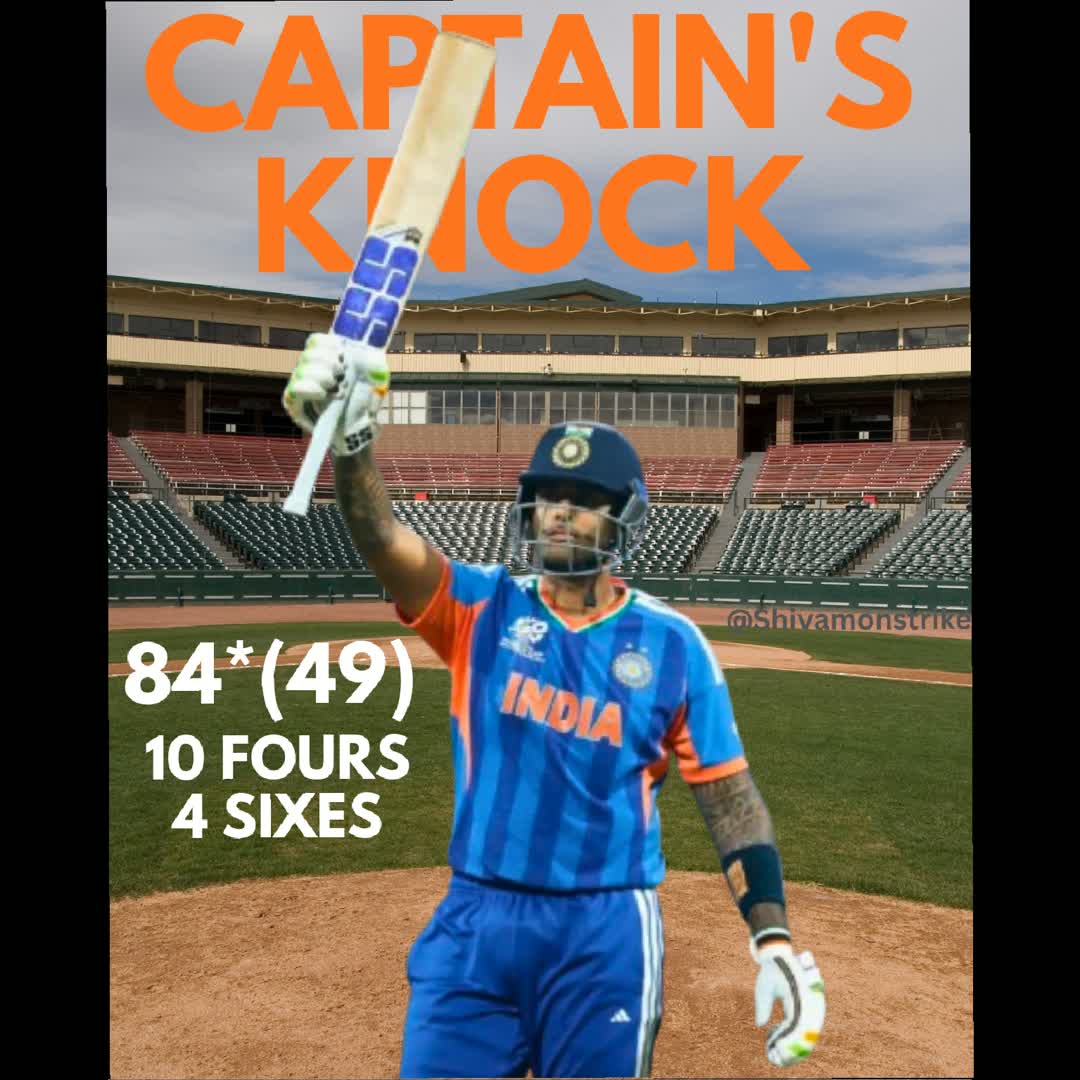 Post by Shivam Yadav: Leading from the front! 🇮🇳🔥 A clinical 84* off just 49 balls. When the Captain decides to switch gears, there’s...
