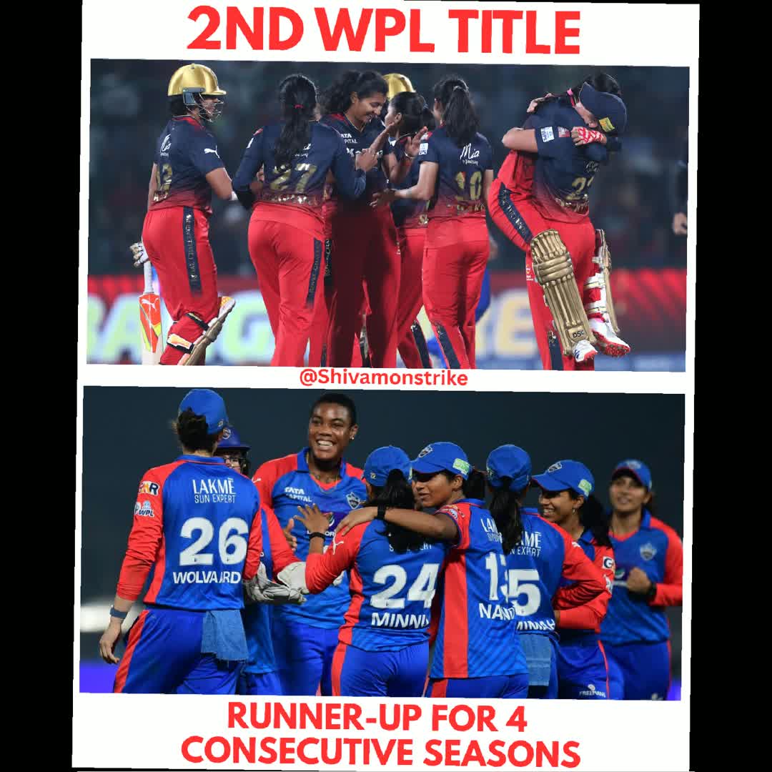 Post by Shivam Yadav: ​"Two-time WPL Champions! 🏆🏆 RCB, you’ve made history today. What a chase, what a win, and what a team. Simply...