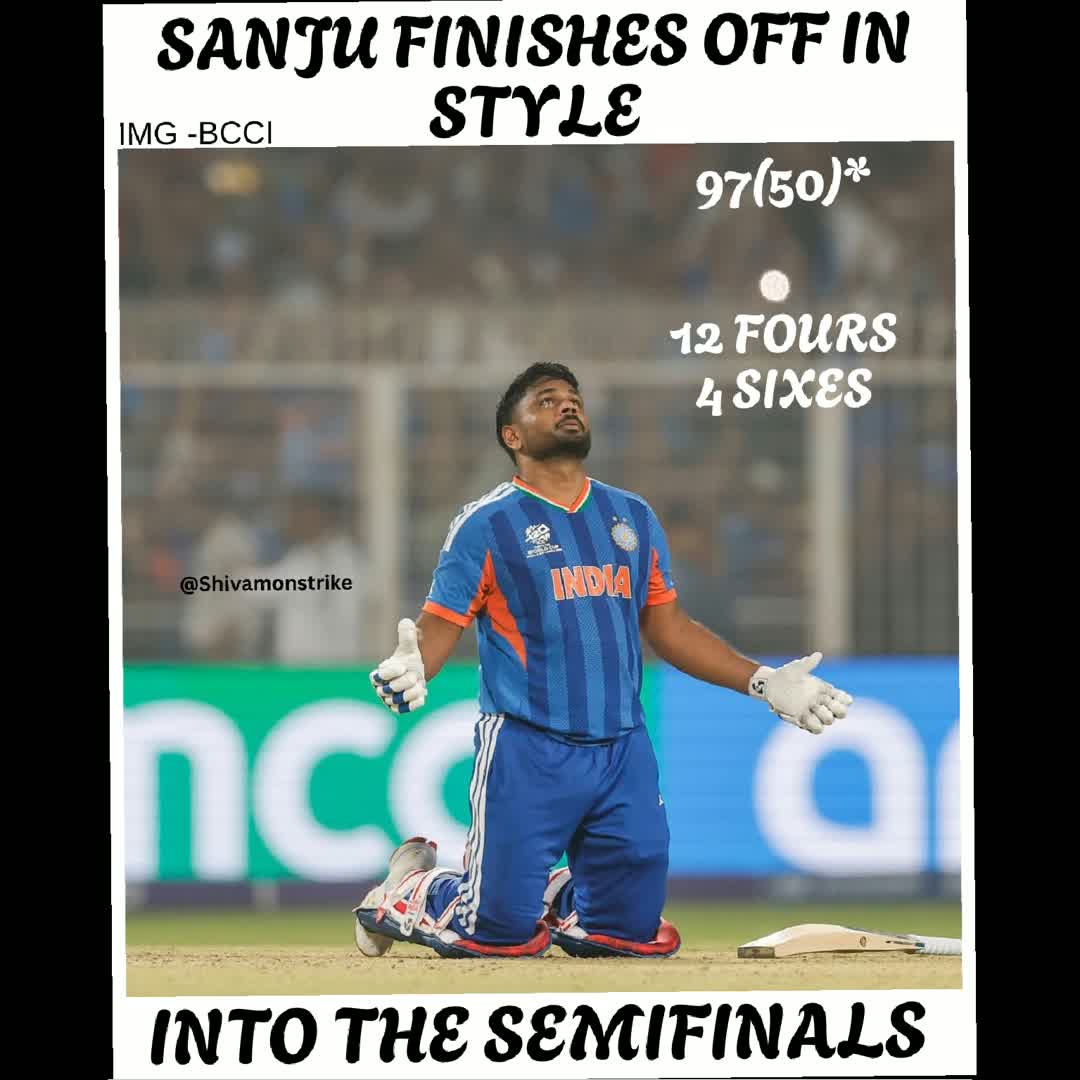 Post by Shivam Yadav: "They doubted the consistency, he gave them a Masterclass. 97* runs, 50 balls, and one ticket to the Semi-Finals....