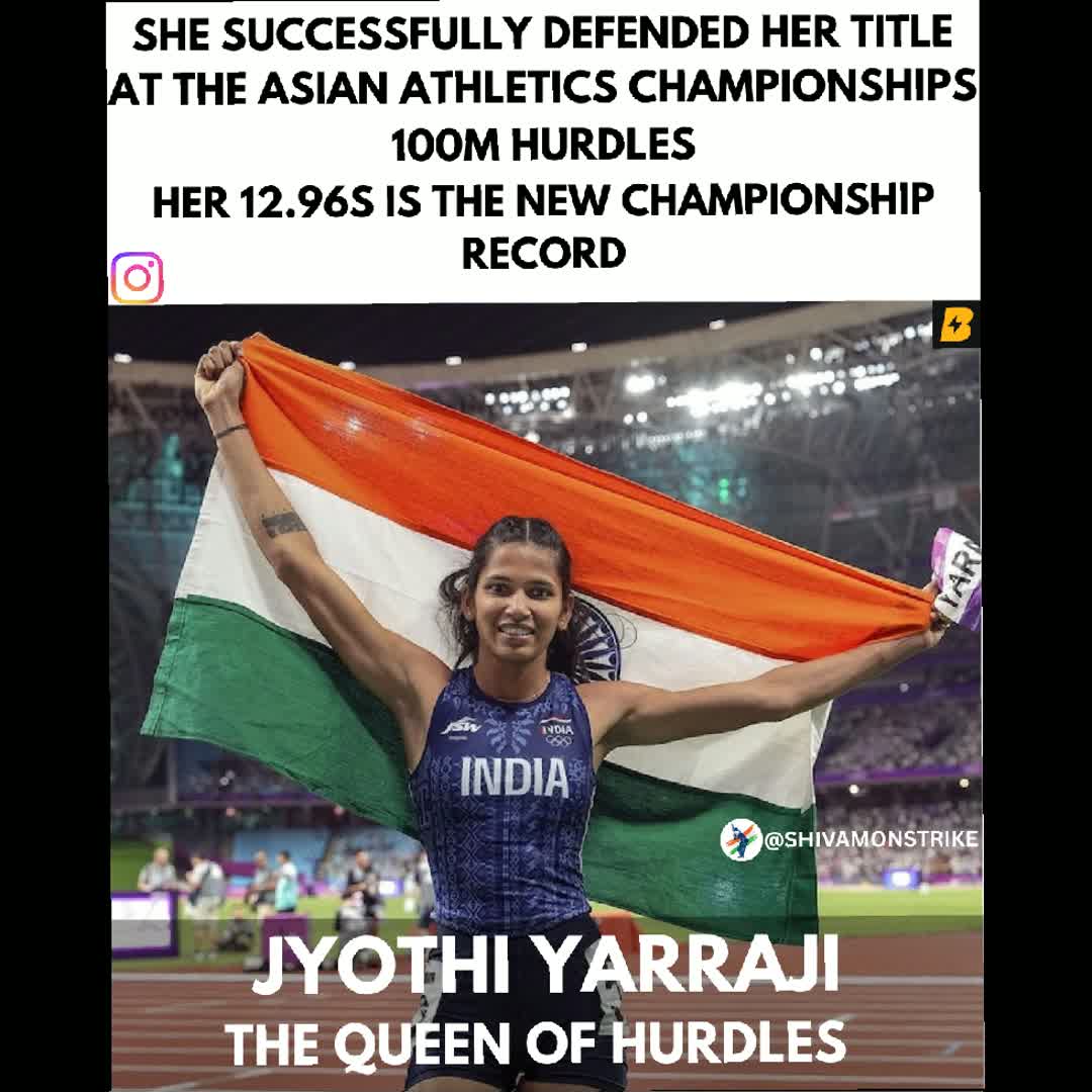 Post by Shivam Yadav: Rain or shine, she dominates. ⛈️ In a rain-soaked Gumi stadium, Jyothi Yarraji proved once again why she is Asia’s...