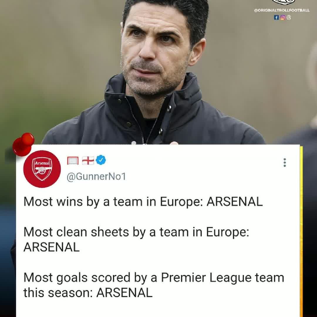Post by Best Football: "Mikel Arteta is a legend and deserves more respect"