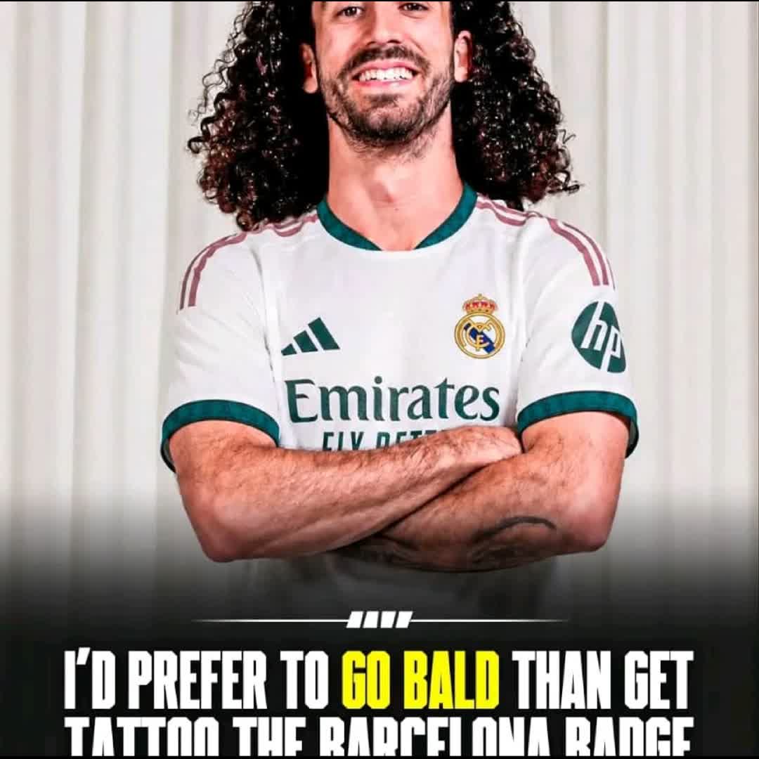 Post by Truth Official: “I’d rather 𝐆𝐎 𝐁𝐀𝐋𝐃 than getting 𝐁𝐀𝐑𝐂𝐄𝐋𝐎𝐍𝐀 𝐁𝐀𝐃𝐆𝐄 𝐓𝐀𝐓𝐓𝐎𝐎 on my arm!”, says Cucurella “I am...