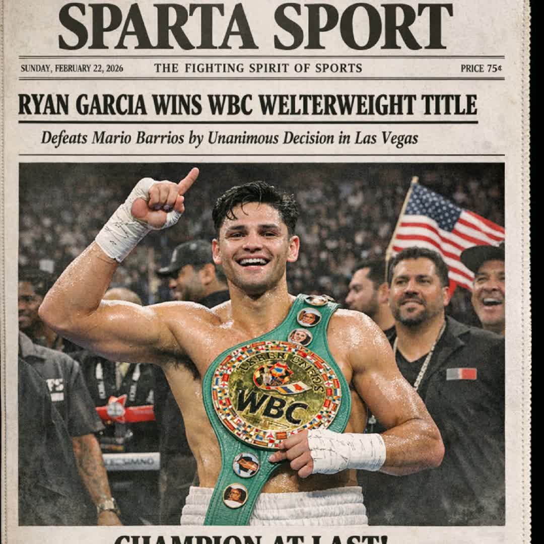 Post by SPARTA SPORTS: 🥇 Ryan Garcia makes history with a dominant unanimous decision win over Mario Barrios in Las Vegas, capturing the...