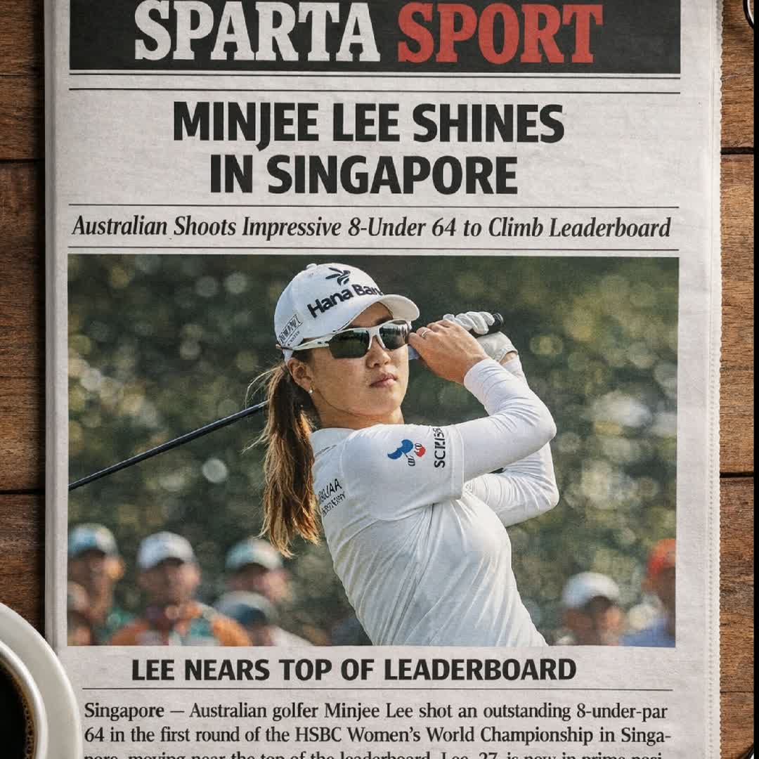 Post by SPARTA SPORTS: ⛳ Minjee Lee shines in Singapore! The Australian golfer fires an impressive 8‑under 64 to climb near the top of the...