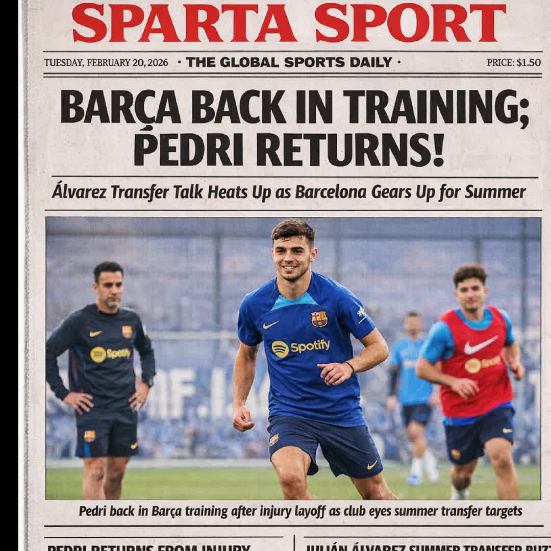 Post by SPARTA SPORTS: 🔵🔴 BARÇA BACK TO WORK! FC Barcelona are back on the training pitch as Pedri makes his long-awaited return,...