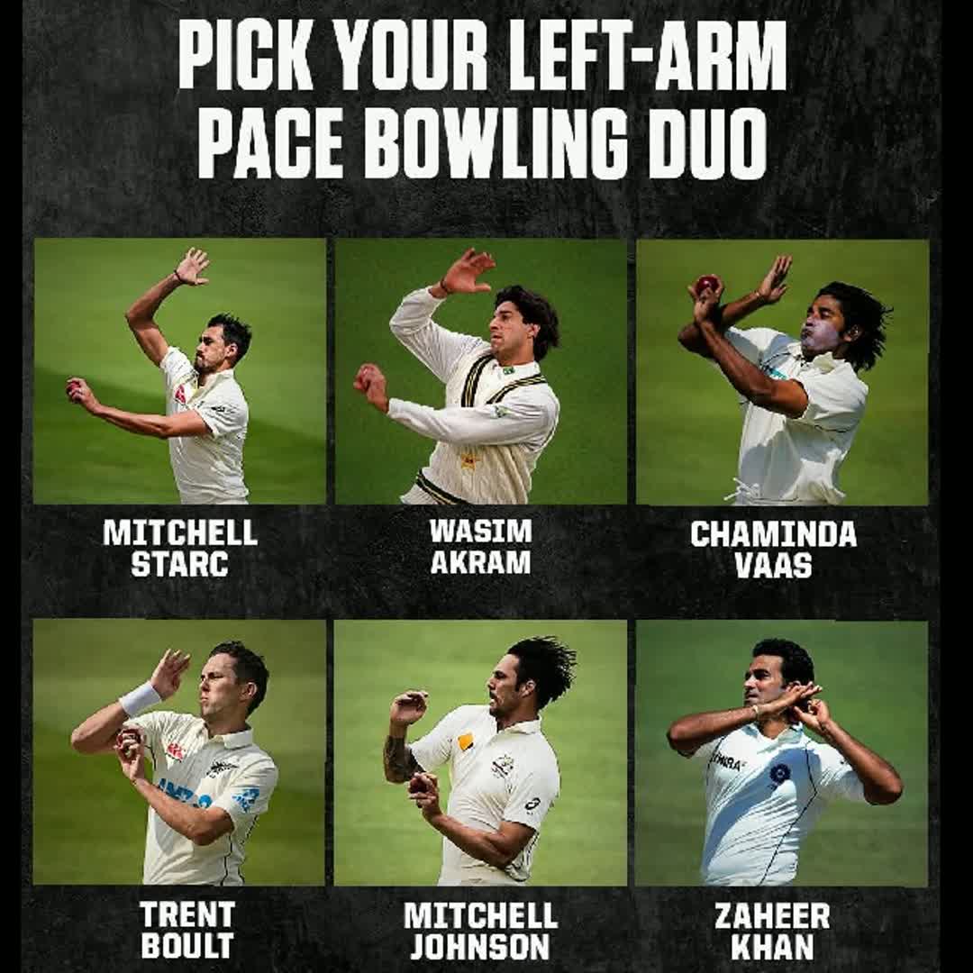 Post by World Sports: Try to name the best left-arm bowling pair. For me Waseem and Vass @windavid @prttytine015 @sportx @pinki904...