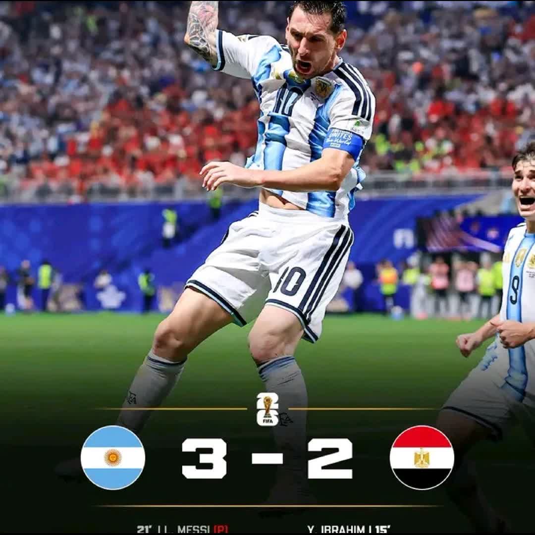 Post by Maaki Suurshater: 🚨🚨💣💣 WHAT A MADNESSSS!!! ARGENTINA WON A CRAZY GAME AGAINST EGYPT!!! 🇦🇷🇦🇷 #buzzer #viral #fyp #sports #Daily...