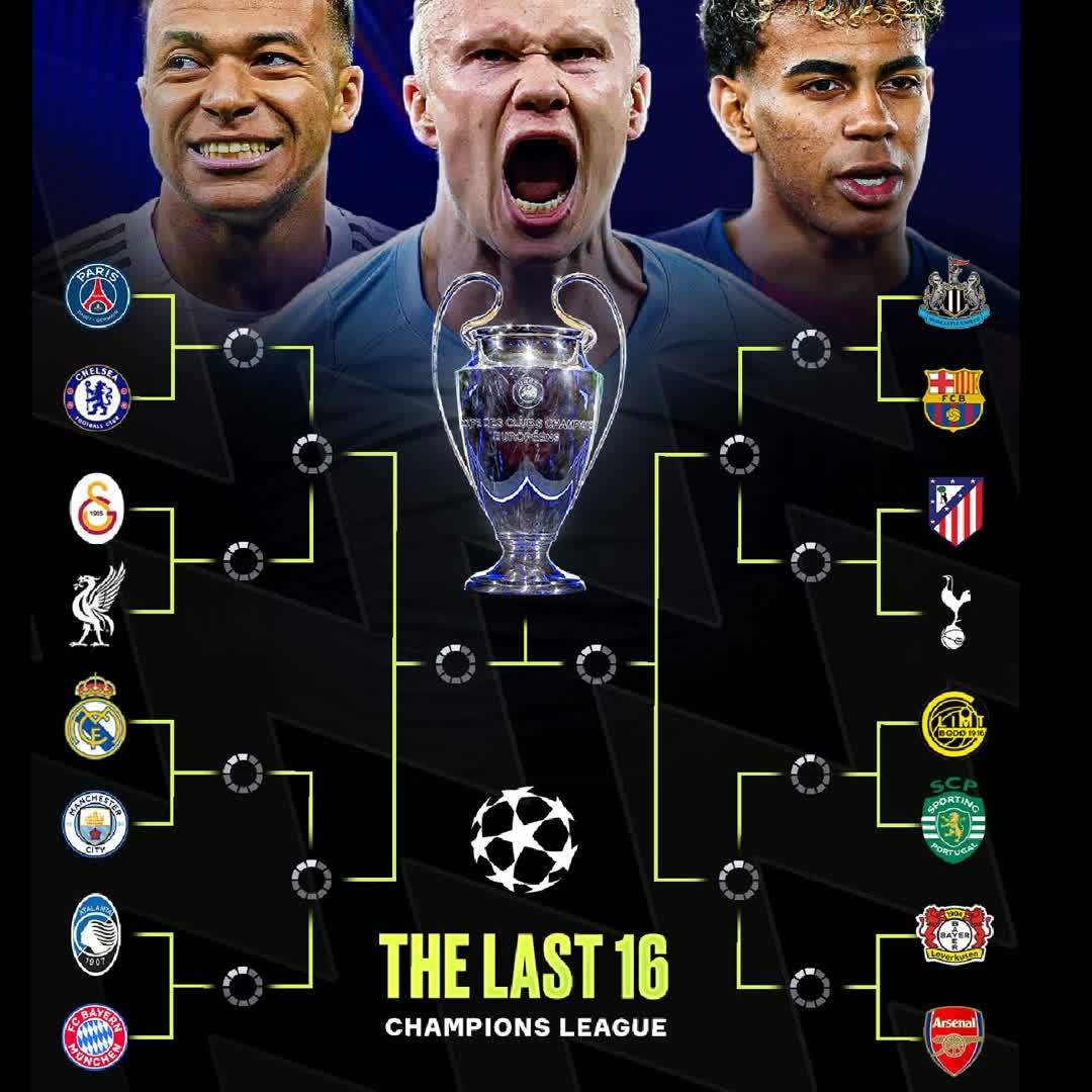 Post by KING ELITE FOOTBALL: THE CHAMPIONS LEAGUE LAST 16 IS LOCKED IN 🔐🌍🏆 #buzzer #viral #fyp #sports #football #trending #soccer #foryou...