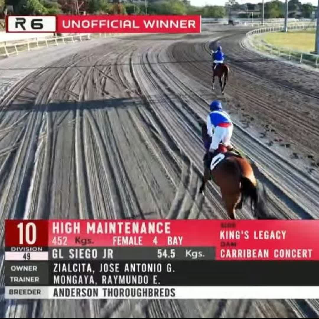 Post by SPORTS ENTHUSIAST: RACE6 RESULT HIGH MAINTENANCE - mababa talaga sa laban to great barrier reef gustong talunin nito nakaraan.. Gumanda...