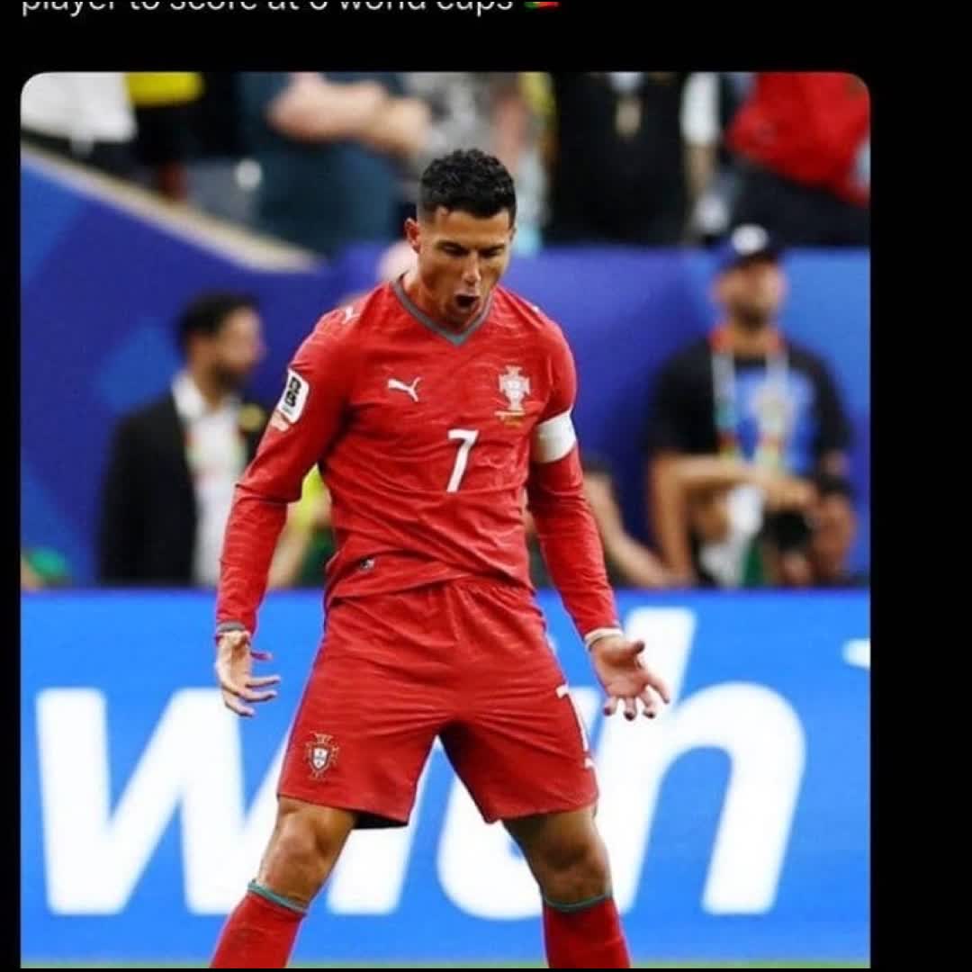 Post by Paul Oghenero: BREAKING: Cristiano Ronaldo becomes the first ever player to score at 6 world cups