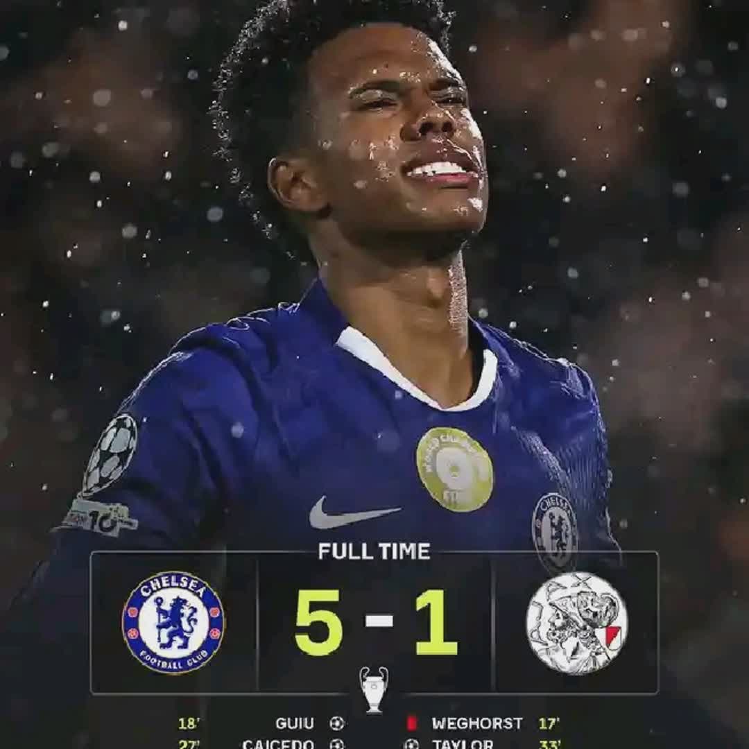 Post by Kingsway Lord: Chelsea break TWO records for youngest UCL goalscorer in club history as they get five past 10-man Ajax 🤩🔵🏆...