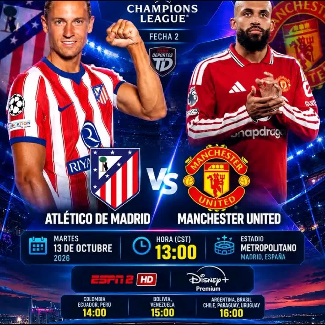 Post by krumaleisaac841 Igho: #UCL || 🔥 ¡¡PARTIDAZO EN EL METROPOLITANO!! 🇪🇸👇 Atlético de Madrid 🆚 Manchester United 📅MARTES 13 de octubre...