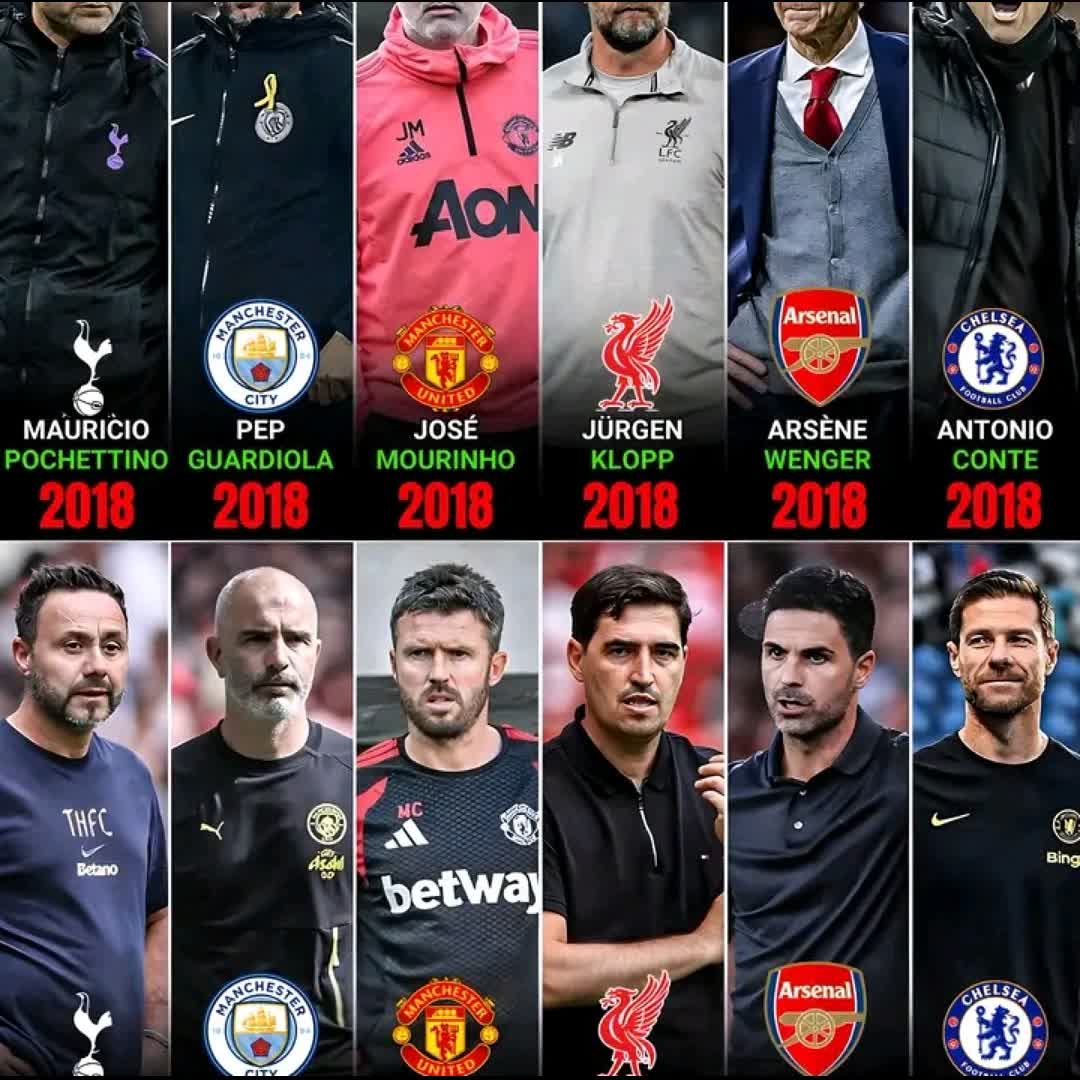 Post by krumaleisaac841 Igho: The 'Big Six' Premier League managers in 2018 and 2026 👀 𝟐𝟎𝟏𝟖 𝐏𝐫𝐞𝐦𝐢𝐞𝐫 𝐋𝐞𝐚𝐠𝐮𝐞 ➤ 🇦🇷 Mauricio...
