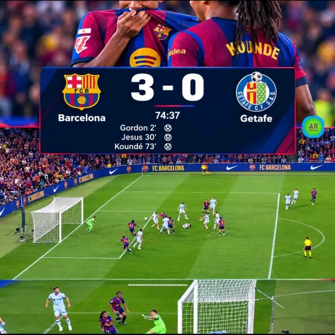 Post by krumaleisaac841 Igho: ⚽🔥 73’ | GOAL FOR BARCELONA! 🔵🔴 Jules Koundé rises unmarked to meet Lamine Yamal’s perfect cross and heads home...