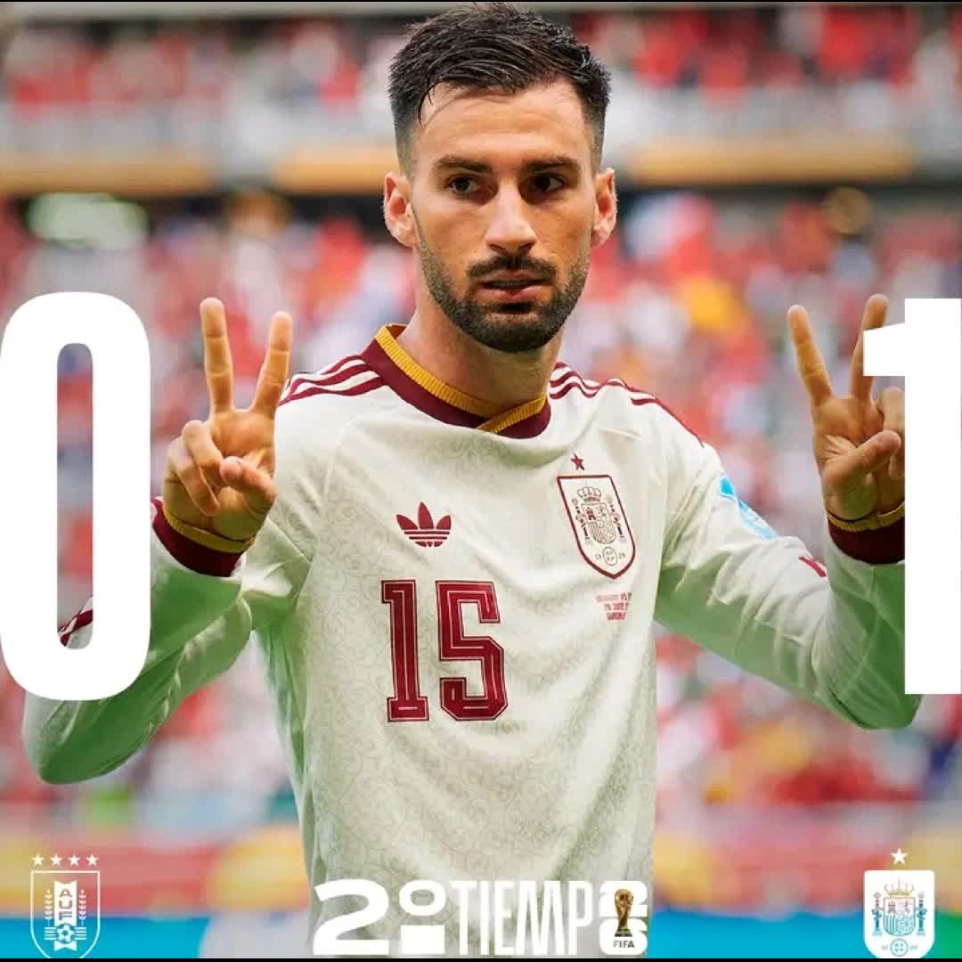 Post by Numee Max: El duro duelo ante Uruguay, en imágenes. 🇺🇾 🆚 🇪🇸 | 0-1 | 90+5’ #VamosEspaña | #CopaMundialFIFAEl duro duelo...