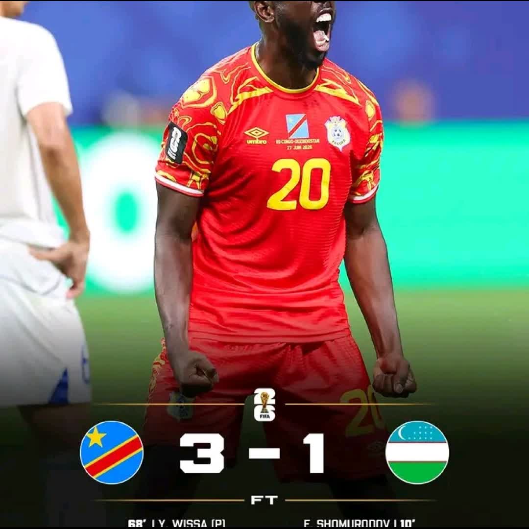 Post by Numee Max: 🇨🇩🇨🇩💣💣 WHAT A WIN FOR DR CONGO!!! HISTORICAL DAY!!! DR CONGO ARE QUALIFIED FOR WORLD CUP KNOCKOUT STAGE!!!!