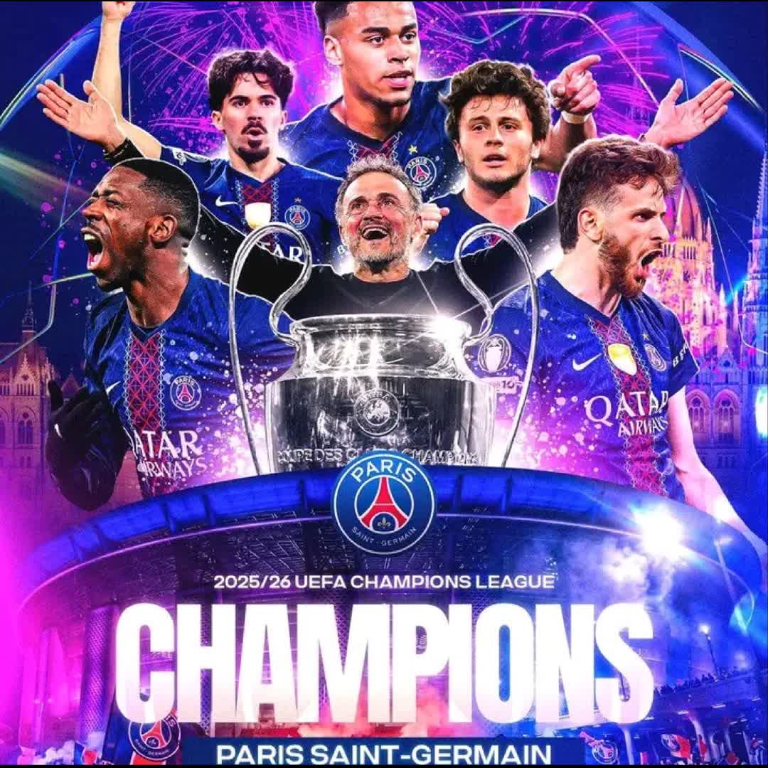 Post by Prime Arena Sports: Congratulations to PSG on winning the UEFA Champions League, and to Luis Enrique on adding another title to his list...