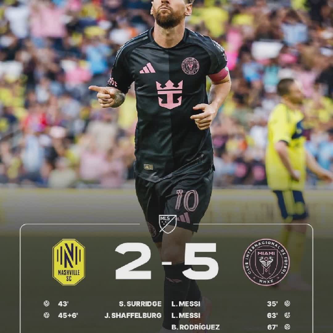 Post by Dipeolu Anuoluwapo: Inter Miami win, Lionel Messi hat trick Drop a like ❤️ and your handles Messi fans @dagonbai6 @messi...
