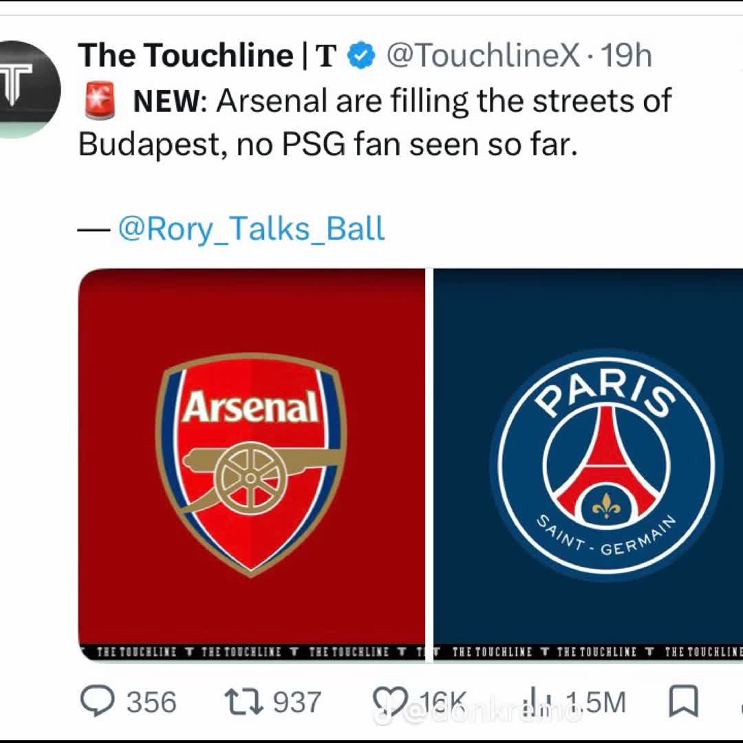 Post by Michael Ifeji: Arsenal are out on the streets of Budapest 👀👀#final #arsenal
