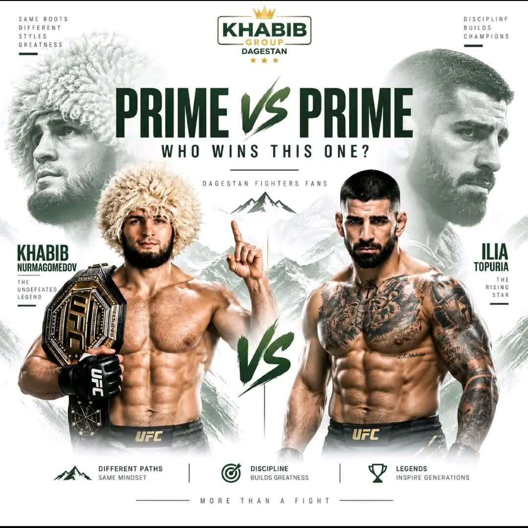 Post by BAHAR HASSEN: PRIME VS PRIME — WHO WINS? 🐐 Two elite fighters. Two different styles. One legendary matchup. If Khabib...