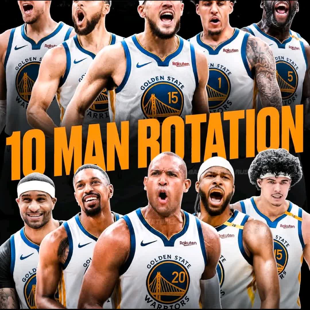 Post by BAHAR HASSEN: The Golden State Warriors’ Potential 10-Man Rotation 🔸 STARTERS: 1. Stephen Curry — PG 2. Devin Booker — SG 3....