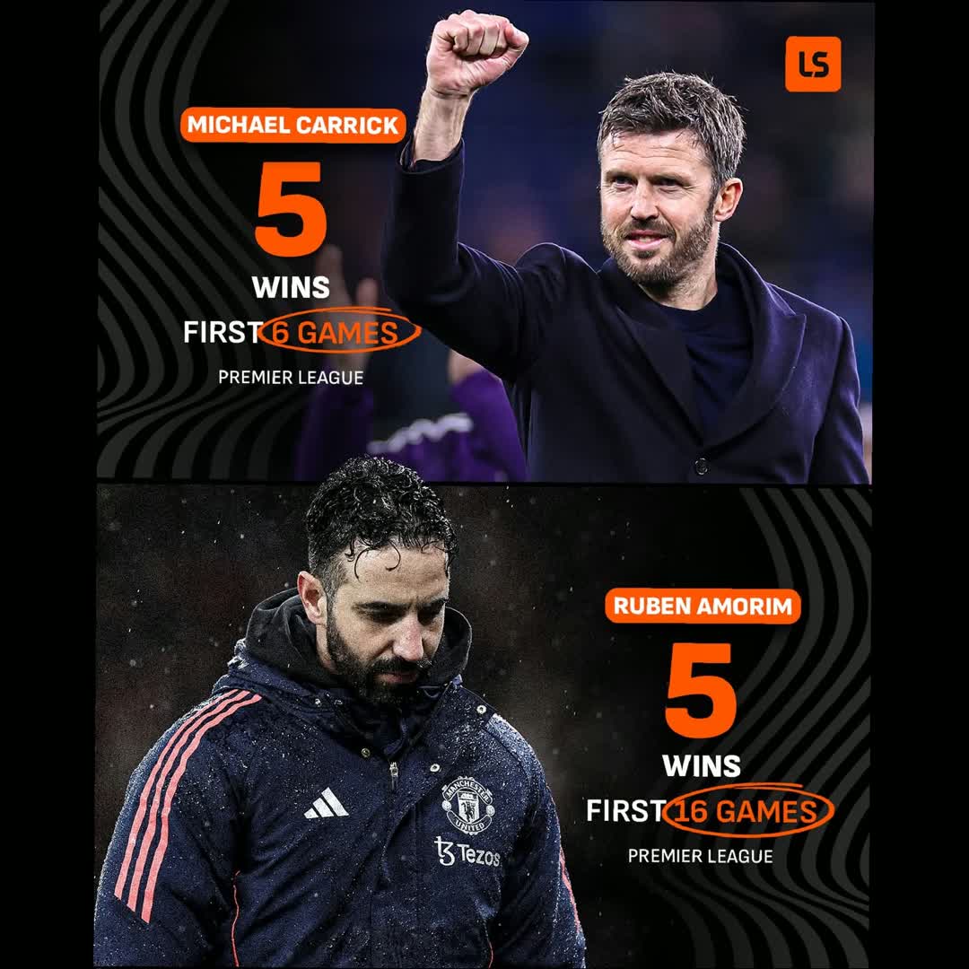 Post by ERii Stream: Super Michael Carrick 🤩 United’s new boss reached 5⃣ wins 🔟 games sooner than Amorim did in his first season ⚡️⌛️...