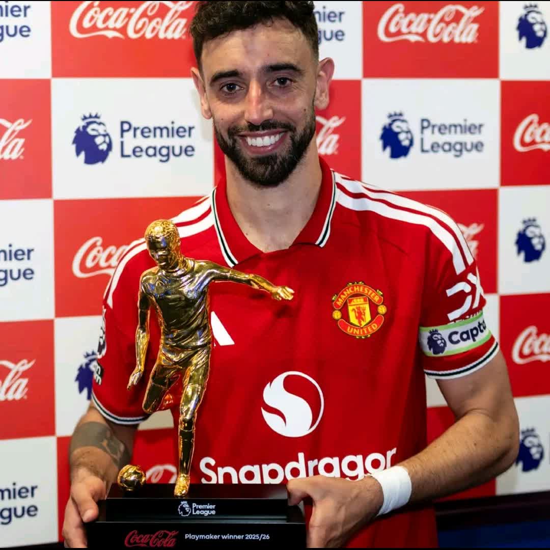 Post by Jafer Amino: Playmaker winner 2025/26. 🏆 Bruno Fernandes