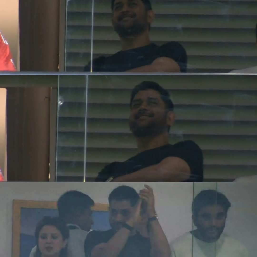 Post by SportsFlick .: MS Dhoni in the house 🏏🔥 📸: JioStar #fblifestyle #INDvENG #MSDhoni