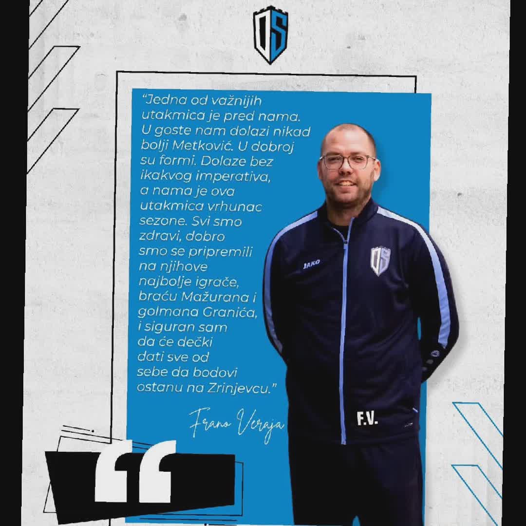 Post by Rukometni Klub Osijek: 🔵⚪ Trener Frano Veraja uoči subotnje utakmice s Metkovićem-Zalmom poručuje da je momčad spremna i motivirana za...
