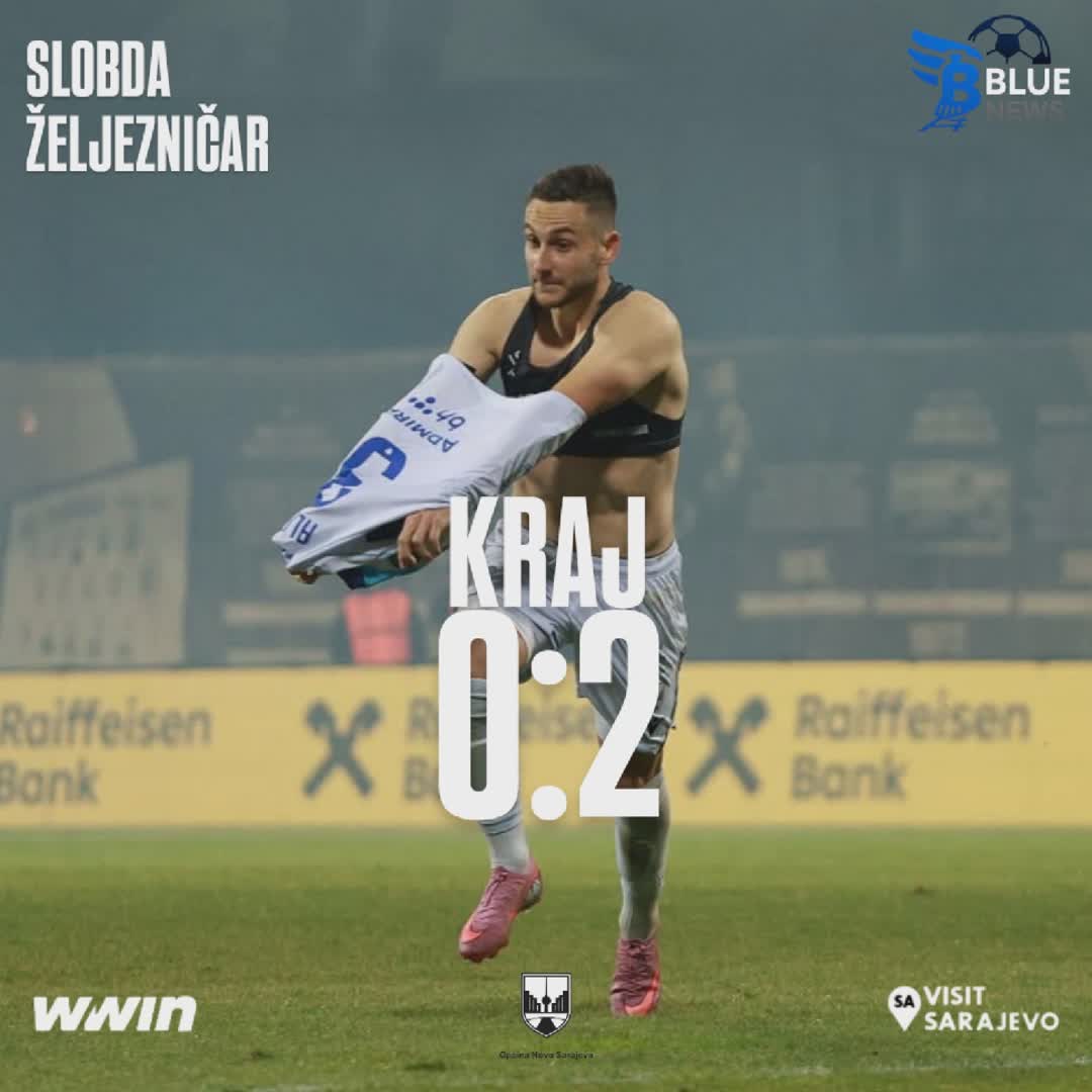Post by Blue News: KRAJ | Sloboda 0:2 Željezničar Željezničar prolazi u narednu rundu Kupa BiH nakon sigurne pobjede u Tuzli! 💪💙...