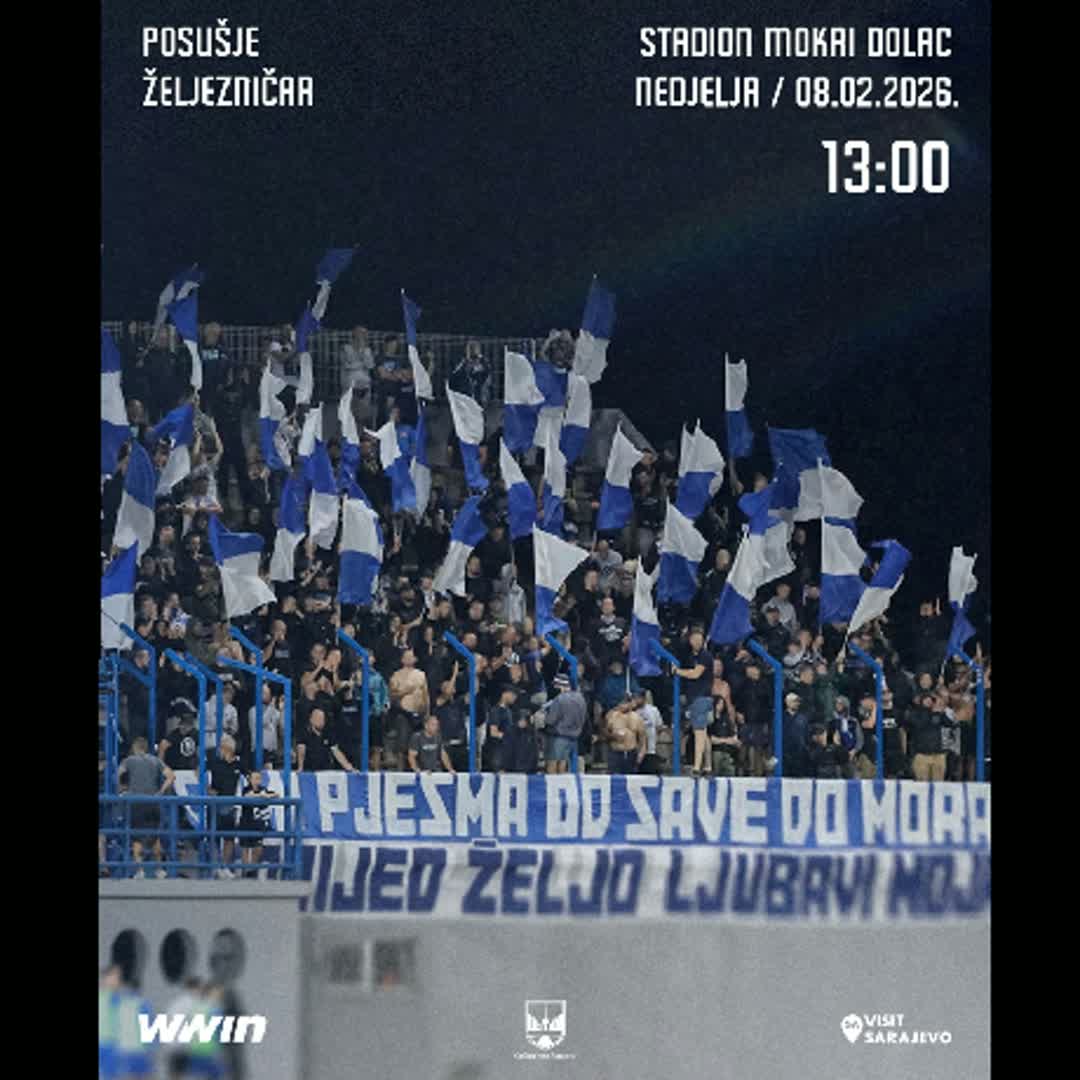 Post by Blue News: Naprijed Željo, ljubavi moja! 🔵⚪ 🆚 Posušje - Željezničar 📅 Nedjelja, 08.02.2026. 🕗 13:00 sati #buzzer #viral...