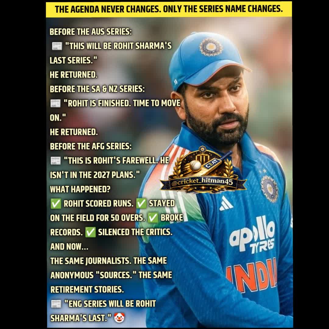 Post by Omkar Mali: The reality is simple: Rohit Sharma's future will be decided by his performances and fitness, not by clickbait...