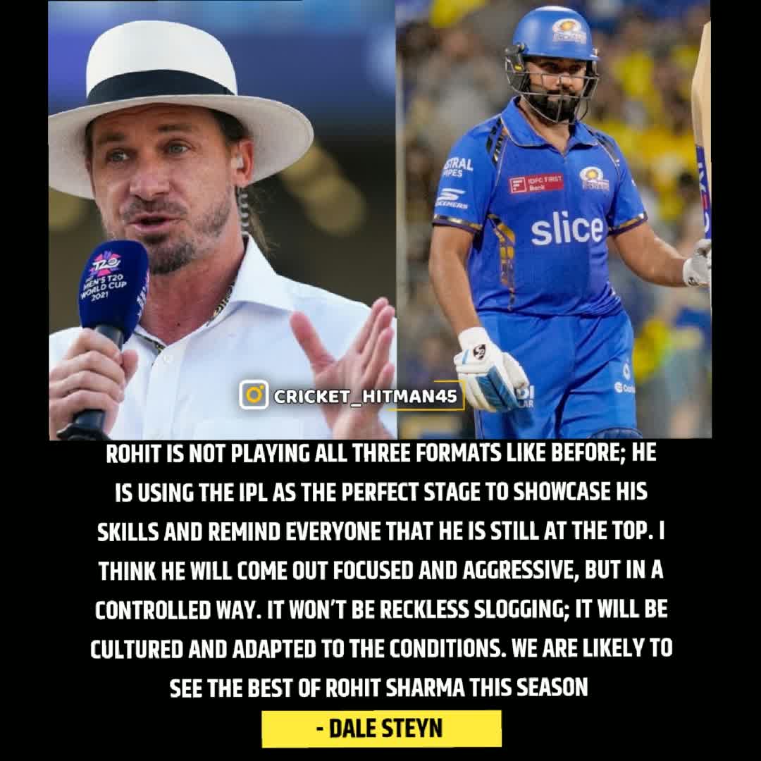 Post by Omkar Mali: Dale steyn on Rohit sharma ❤️ #Rohitsharma #buzzer #viral #fyp #sports #trending #cricket #viralreels
