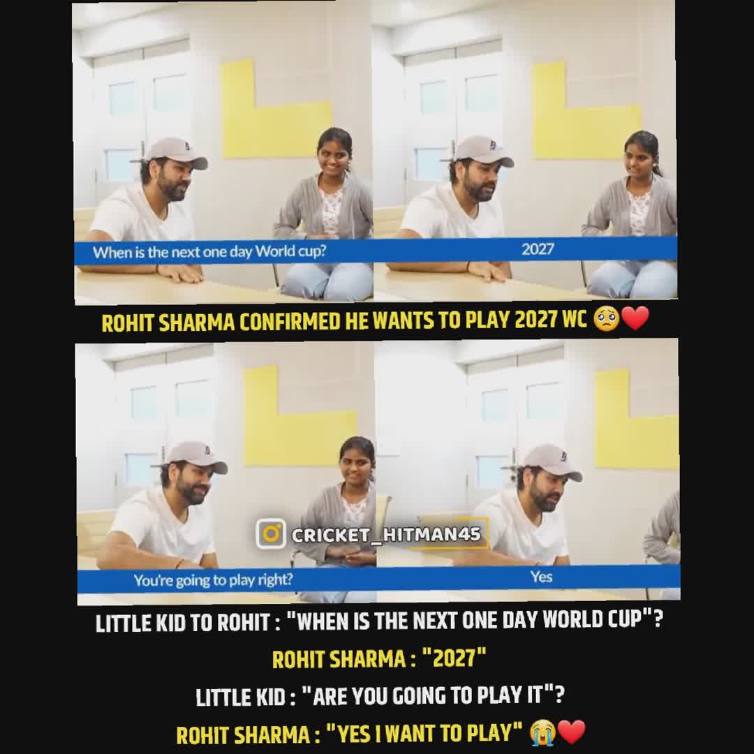 Post by Omkar Mali: Now no one can say rohit sharma is not committed for world cup 2027 ❤️💯 #buzzer #sports #IndianCricket #TestCricket...