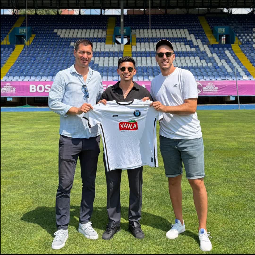 Post by Nedo Turkovic: Thank you, Sohail and Palm City FC , for visiting our beautiful Grbavica Stadium and FK Željezničar. @soheil.var...