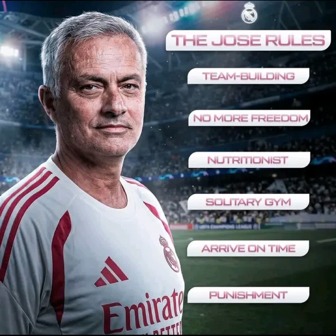 Post by Elijah James Aspata: 𝐓𝐇𝐄 𝐉𝐎𝐒𝐄 𝐑𝐔𝐋𝐄𝐒. ⚪️🔥 José Mourinho has identified bad habits within Real Madrid’s squad - and he is...