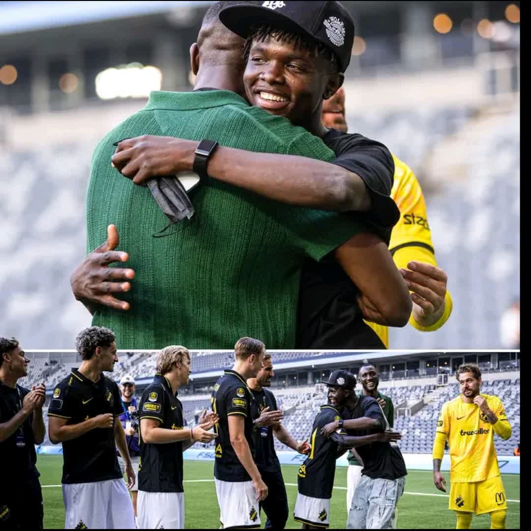 Post by Elijah James Aspata: Zadok Yohanna was back in town at 3Arena today, cheering on AIK in the derby against Djurgården and sharing love...
