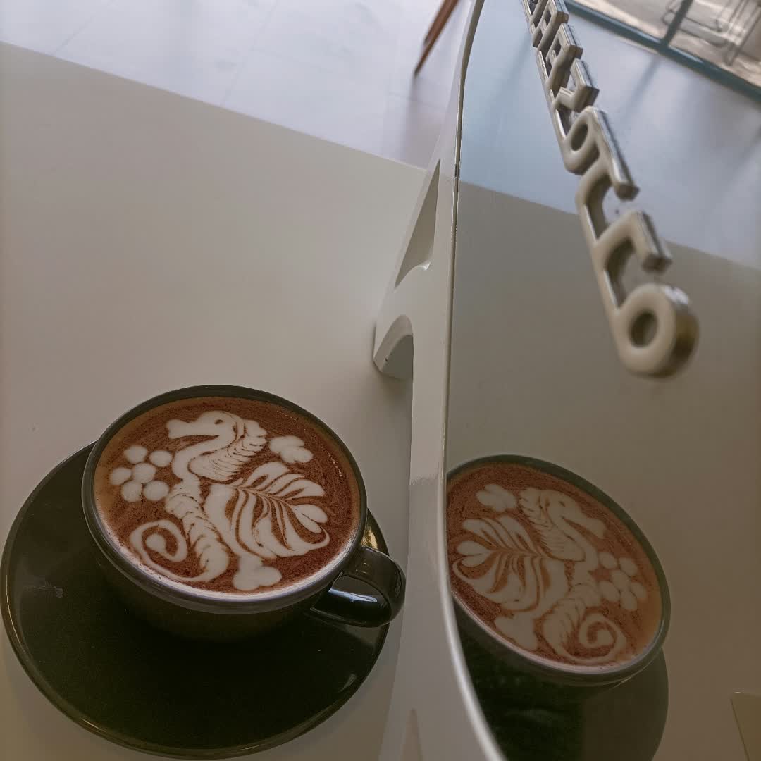 Post by Justin Paul Punzalan: Another than sports this is my second hubby to make a latte art in coffee ☕❤️ seahorses for you🫶🏼 @amethyst24...