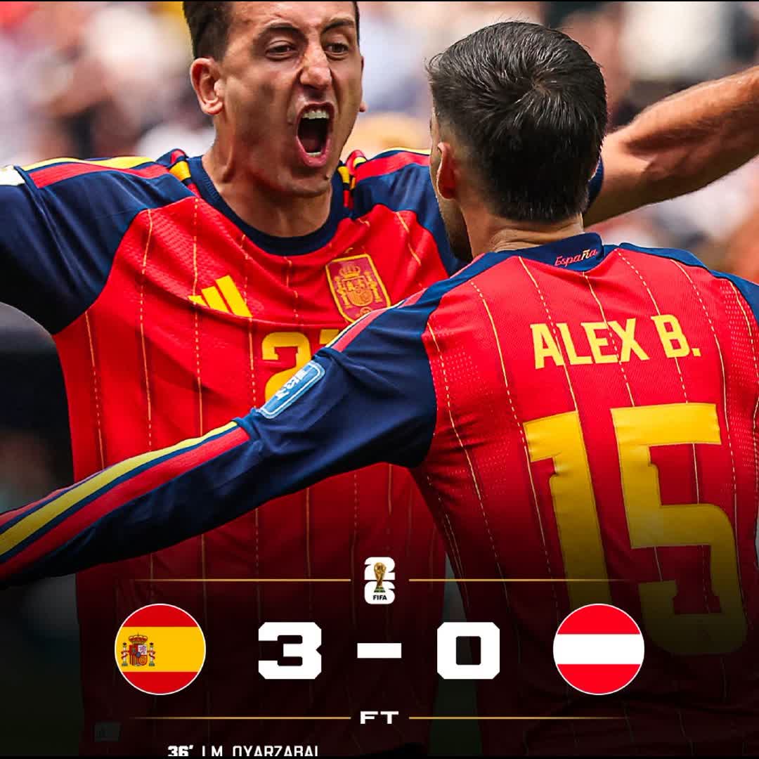 Post by Danzy Lee: 🍿🇪🇸 Spain eliminate Austria and fly to World Cup RO16 with perfect win and another show by Mikel Oyarzabal! Two...