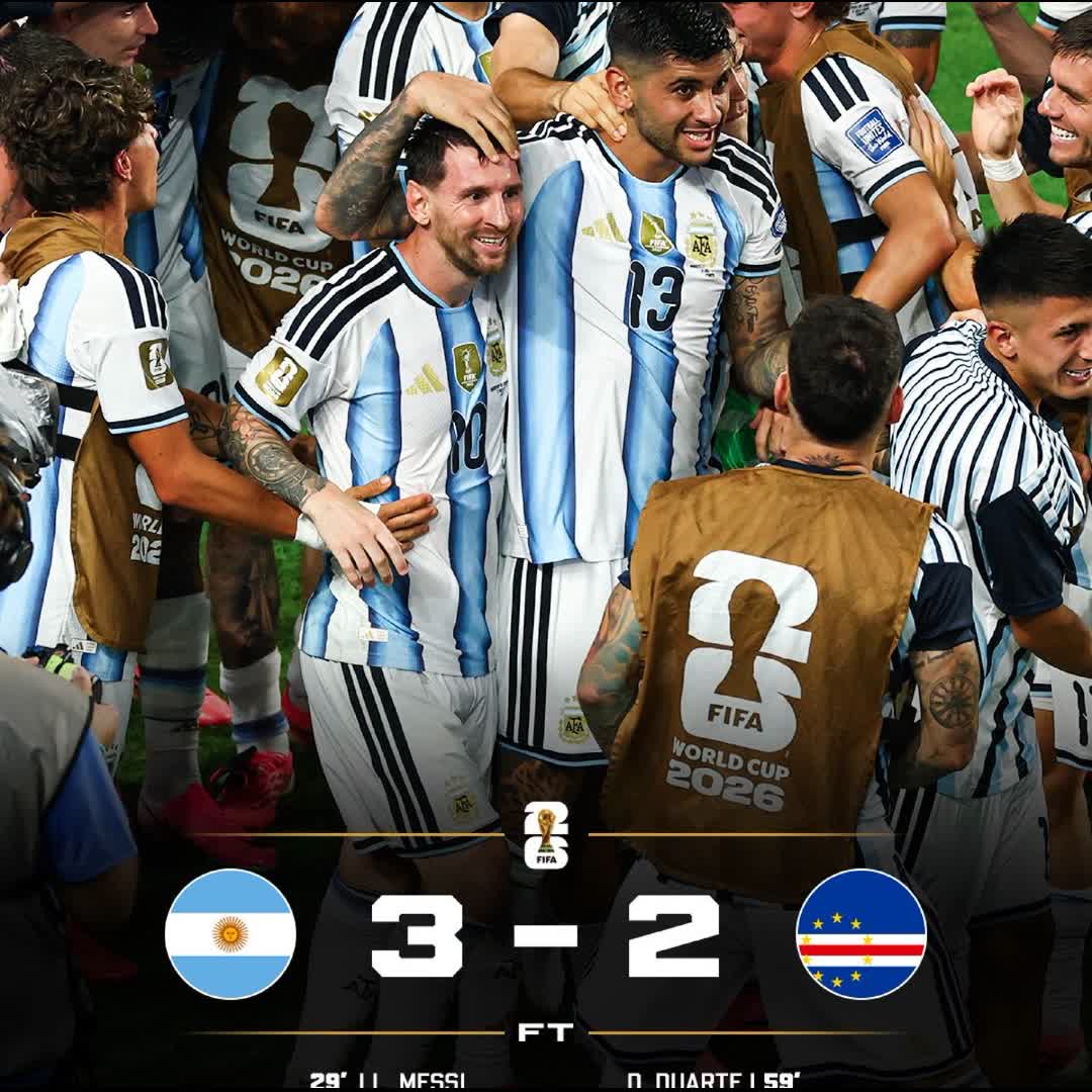 Post by Danzy Lee: 🌎🇦🇷 ARGENTINA QUALIFY TO RO16 AFTER EPIC GAME AGAINST CAPE VERDE HEROES! 🇨🇻 Who’s been your Man of the Match?...