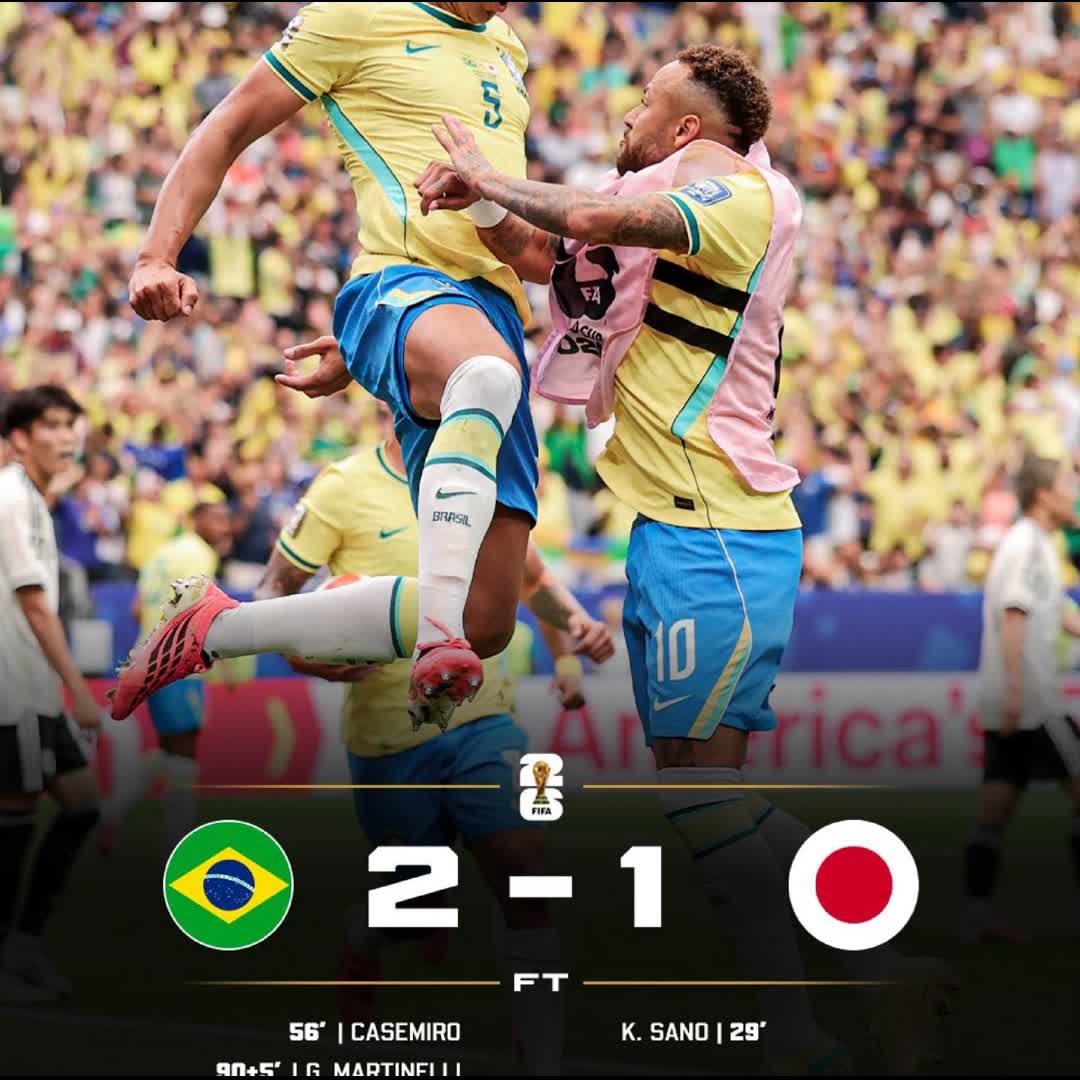 Post by Danzy Lee: 🚨🇧🇷 OFFICIAL: BRAZIL BEAT JAPAN AND FLY TO WC ROUND OF 16! 🍿 Who’s been your Man of the Match? 🏅 #buzzer #viral...