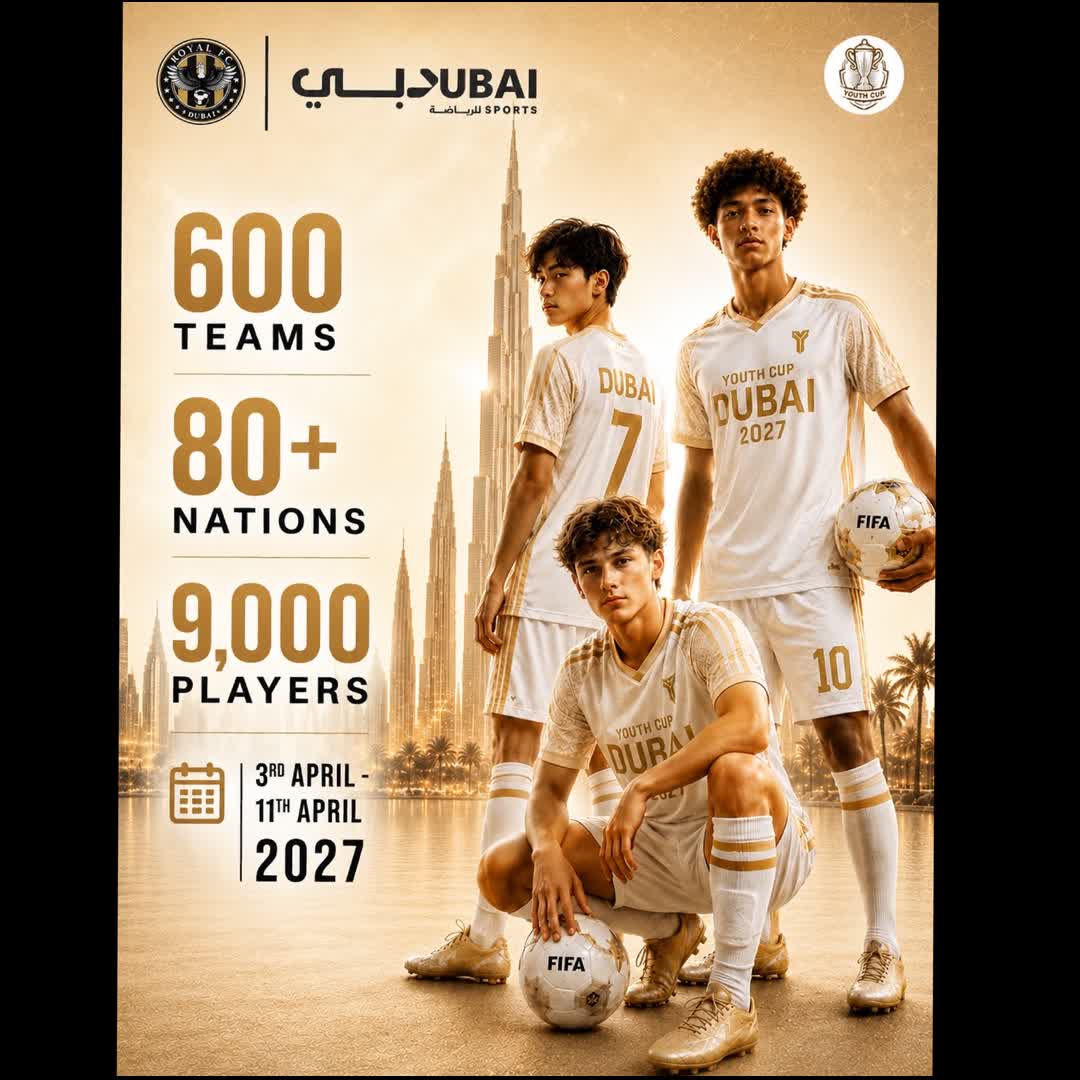 Post by Youth Cup Dubai: 🏆 ONE STAGE. ONE PRIDE. 🌍 80+ Nations ⚽ 600+ Teams 👥 9,000+ Players The world’s next generation of football...